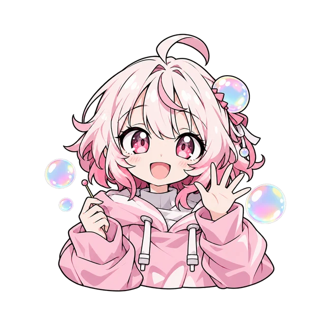 手を振るバブルブレイカーのキャラクター、ブレイ